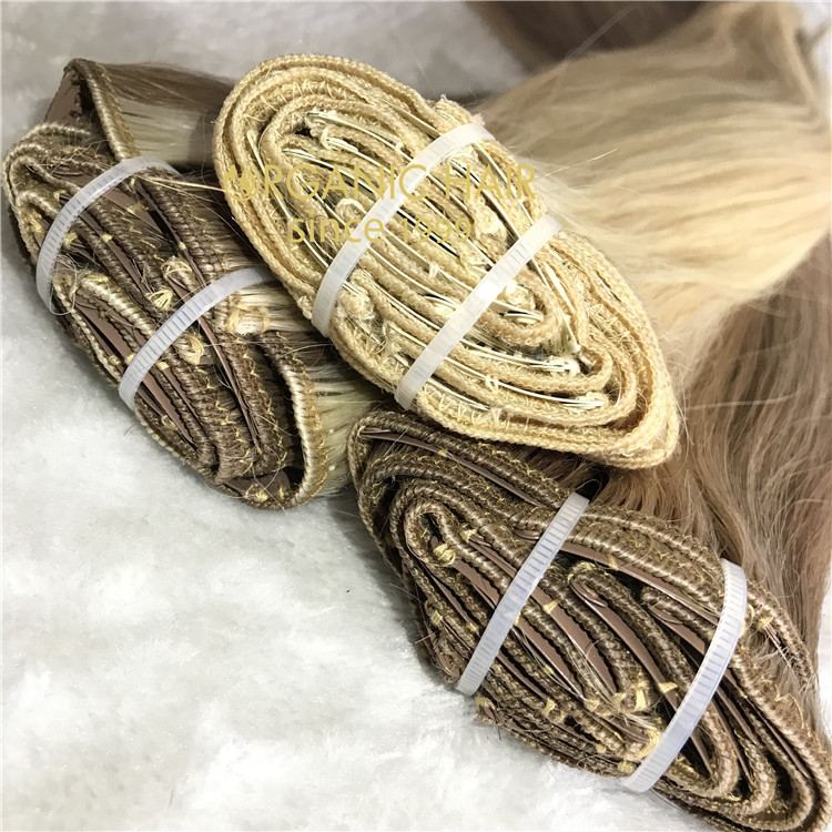 Best quality clip in human hair extensions C39